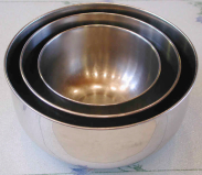 Steel mixing bowls are lightweight, easy to clean, and versatile.
