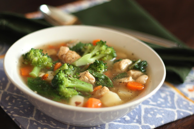 chicken vegetable soup with red potatoes 8