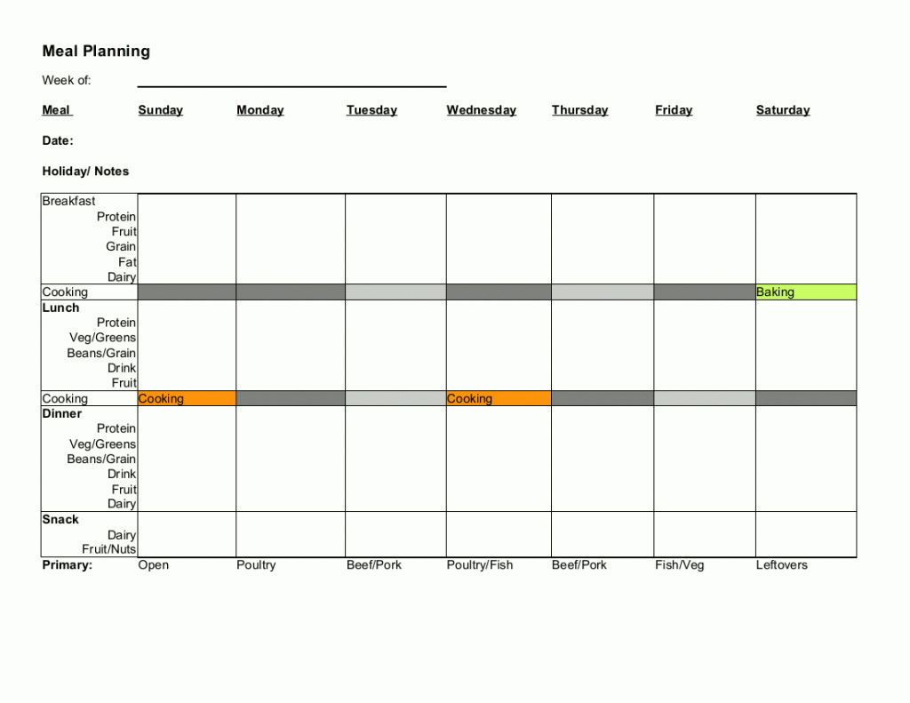 This is the meal planner grid we use here in The Bachelor's Kitchen blog.