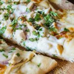 White Pizza with fresh herbs.