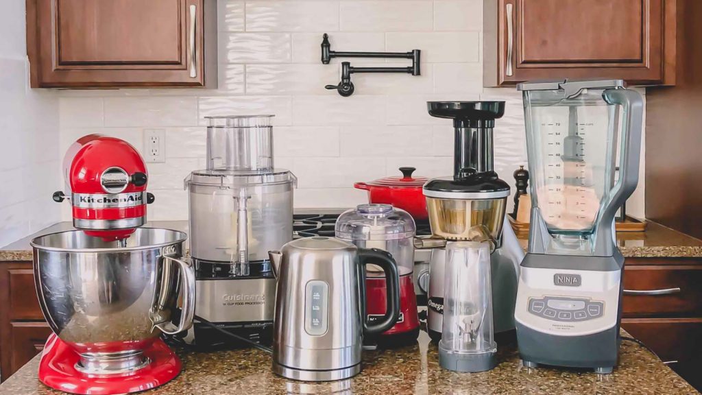 An array of small kitchen appliances some cooks say they can't live without. 